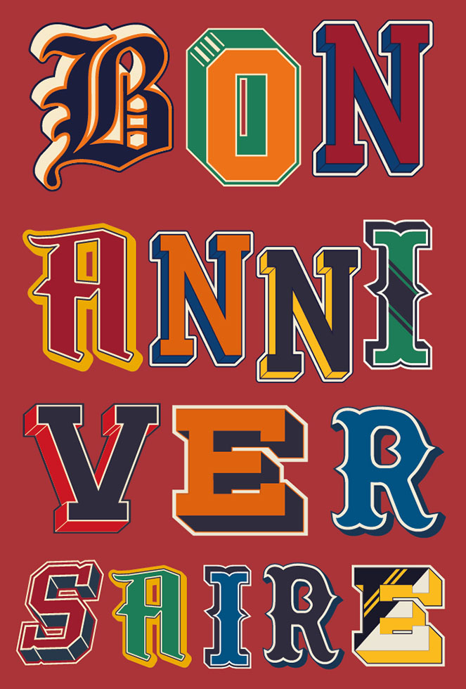 ANNIV HOMME CALLIGRAPHIE Dorures