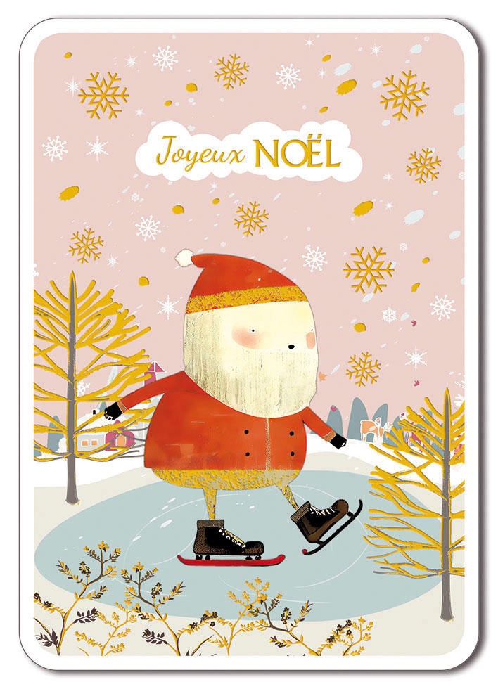 CARNET JARDIN D'HIVER  PERE NOËL PATINE