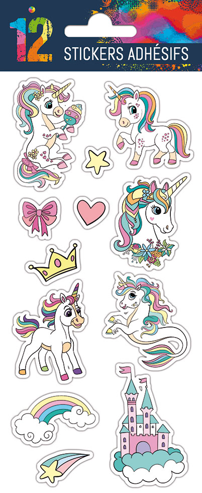 STICKER EN MOUSSE LICORNE