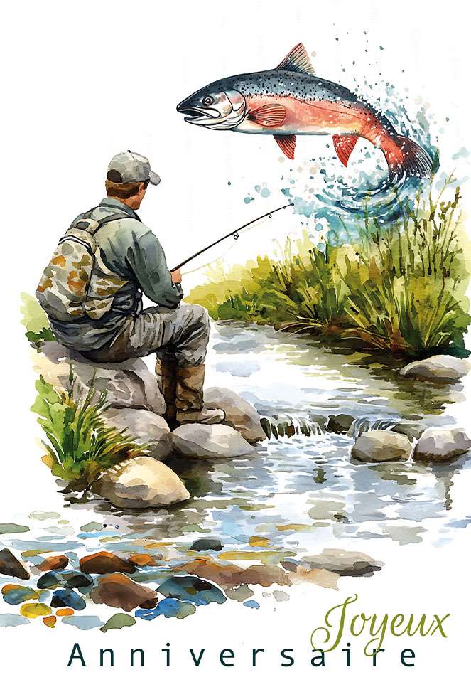 ANNIV HOMME  PÊCHE  Dorures
