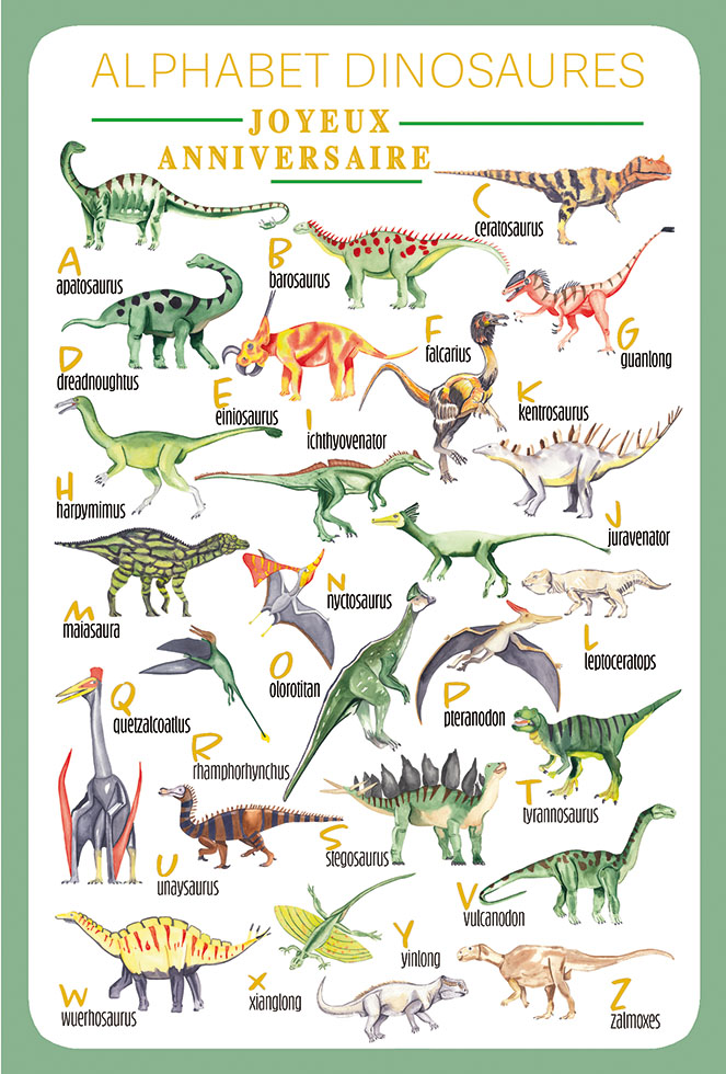  ANNIV AU TEMPS DES DINOSAURES dorure gaufrage