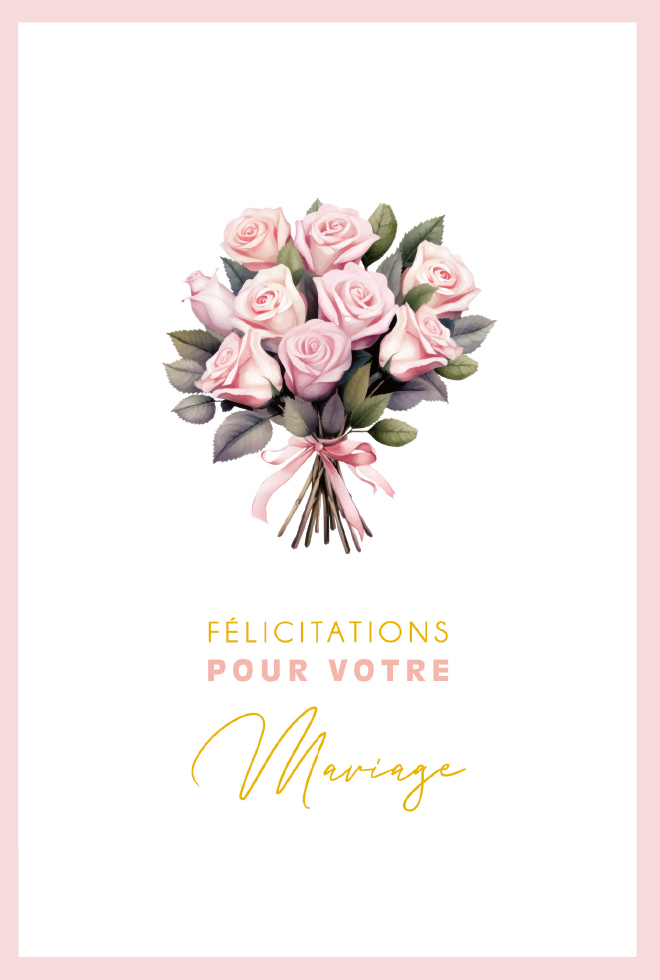 CI MARIAGE BOUQUET ROSE dor/gauf )