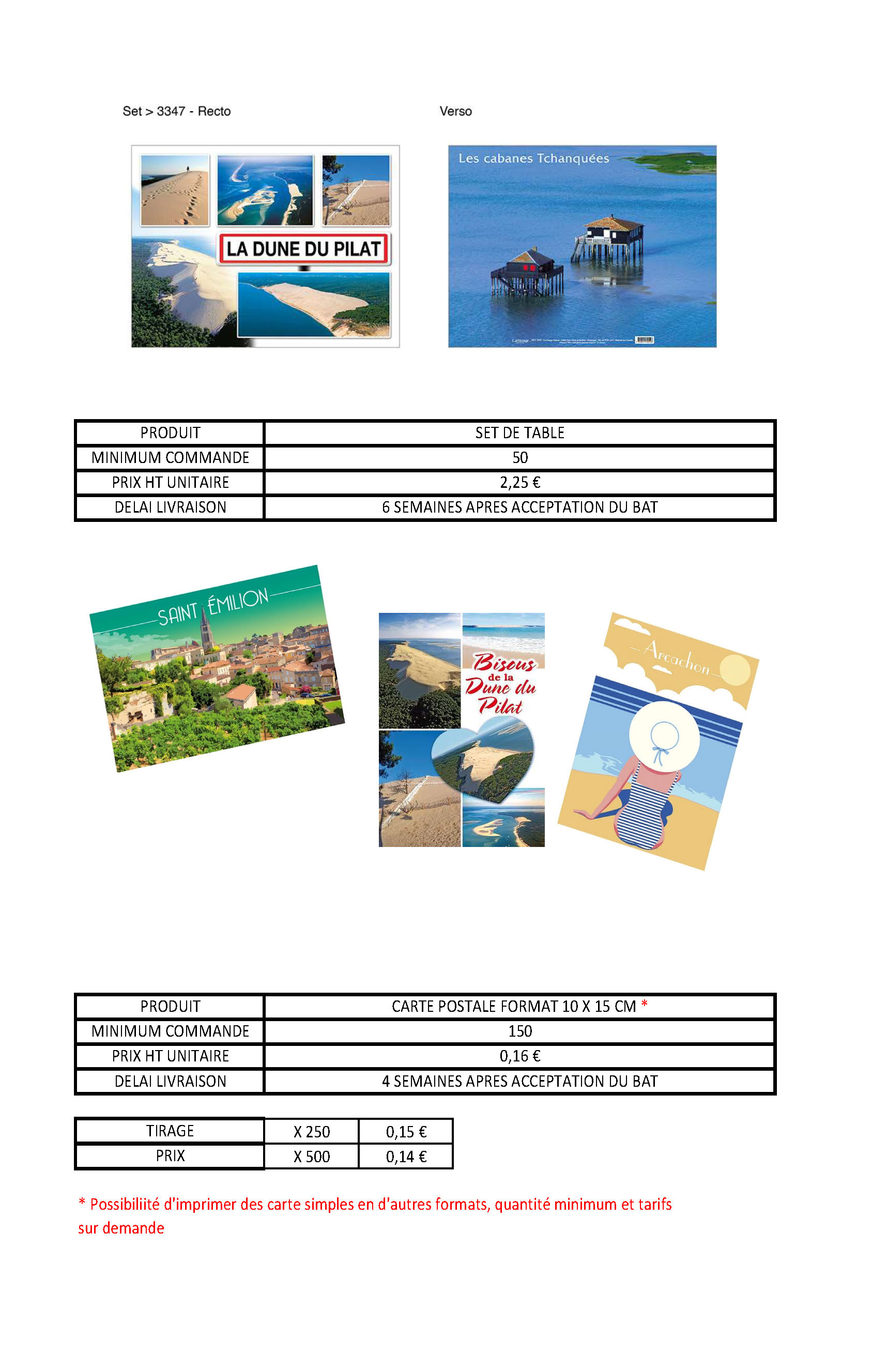 PAGES TARIFS PRODUITS TOURISTIQUES N°20