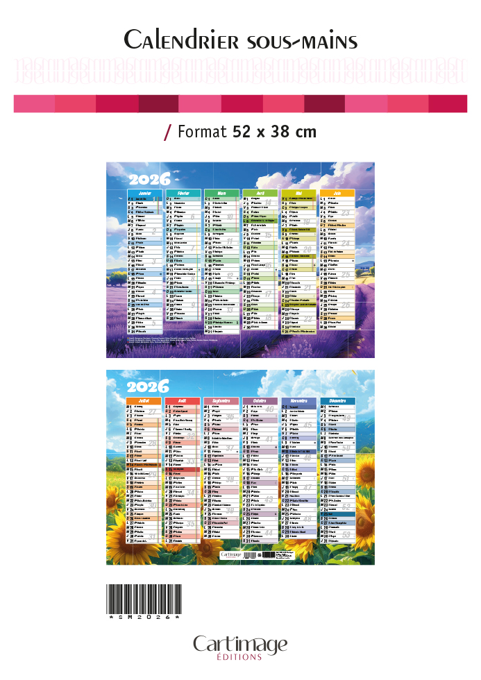 CALENDRIERS SOUS-MAINS