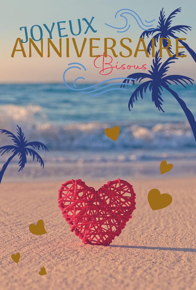 ANNIV FEMME AMOUR A LA PLAGE  dor/gauf)