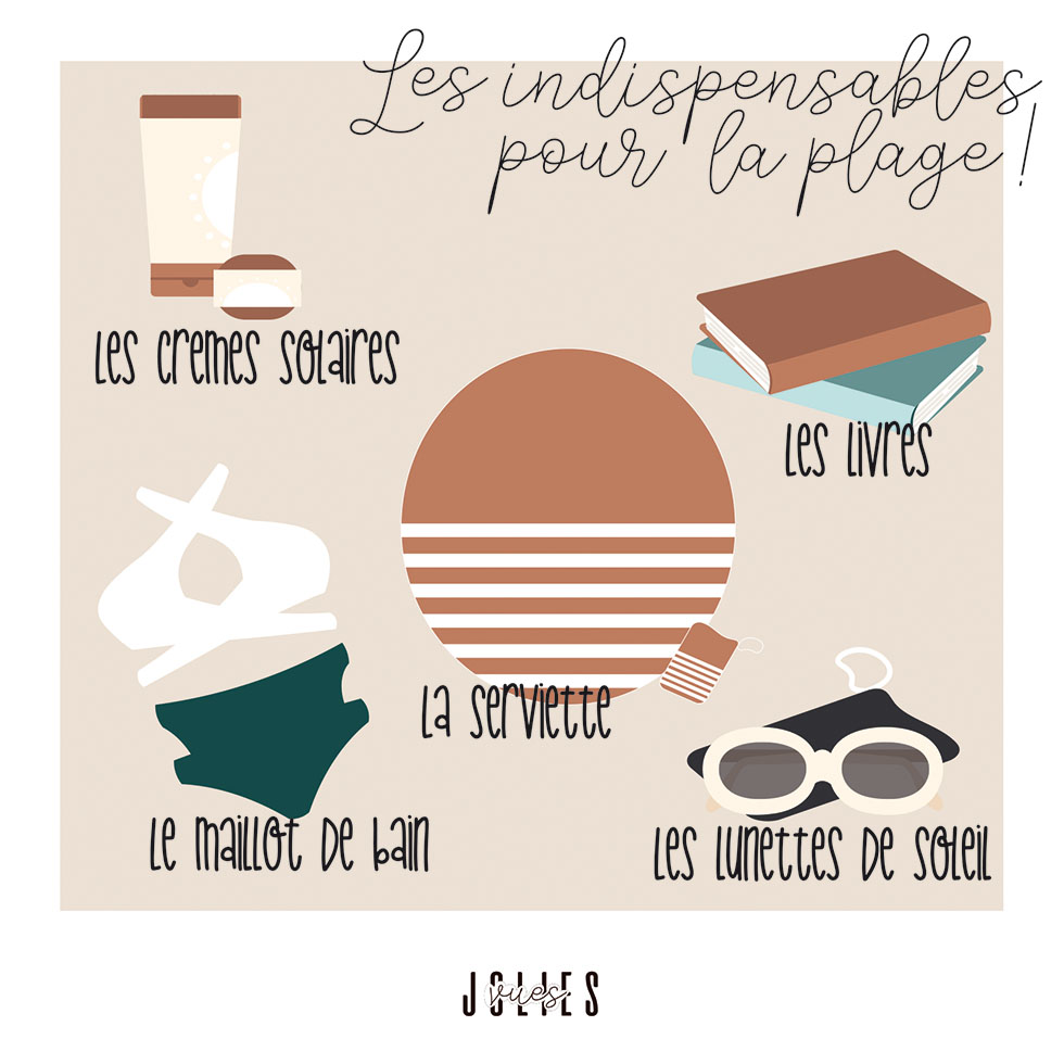 LES INDISPENSABLES POUR LA PLAGE