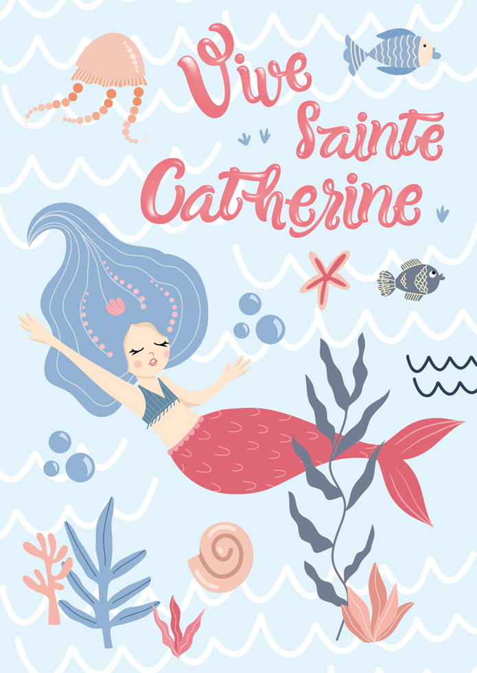 STE CATHERINE FILLE SIRENE NEW