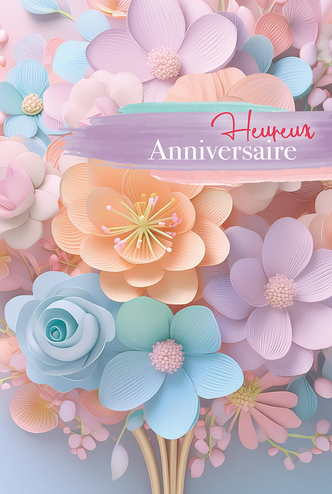 ANNIV FEMME FLEURS ACIDULEES dorure)