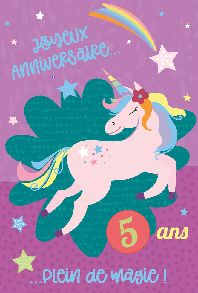  ANNIV  LICORNE (dorure gaufrage