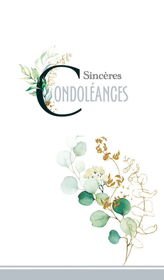 CI CONDO FLEURS AQUARELLES dorure argent   9 x 17 cm