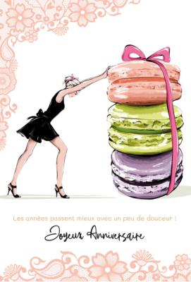 ANNIVERSAIRE MACARONS dorure