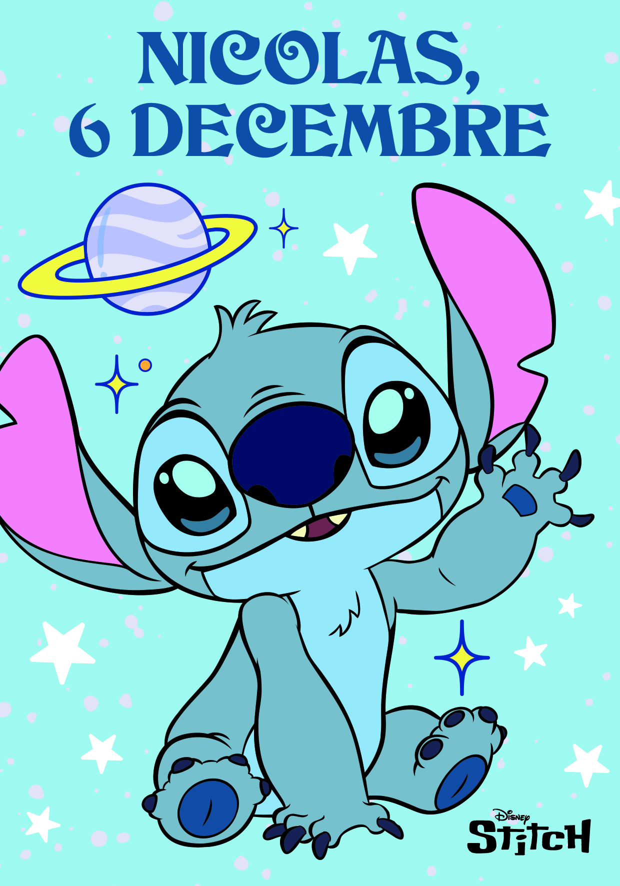 ST NICOLAS GARCON DISNEY STITCH
