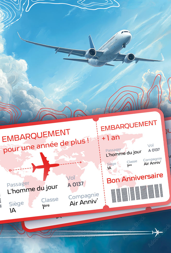 ANNIV HOMME  EMBARQUEMENT IMMEDIAT  Dorures