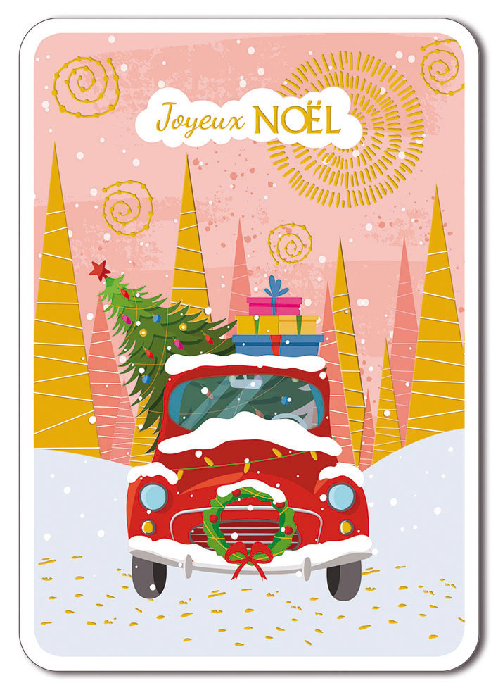 CARNET JARDIN D'HIVER VOITURE DU PERE NOËL