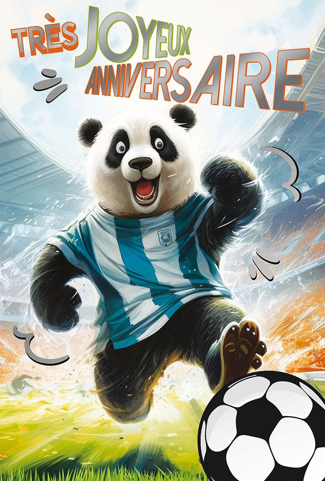 ANNIVERSAIRE  ENFANT FOOT dorure /paillette