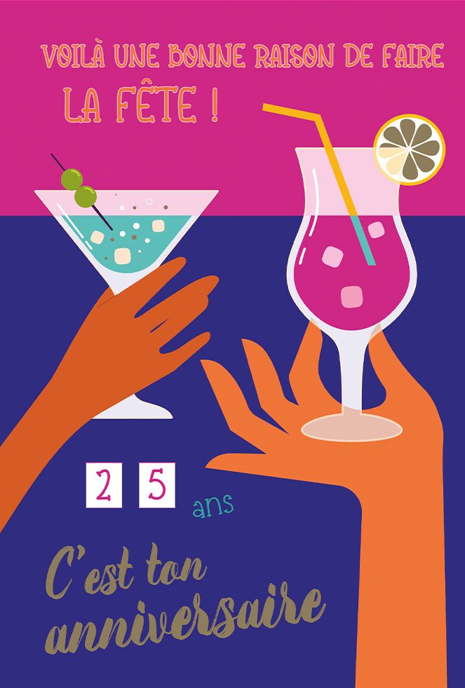 ANNIVERSAIRE  C'EST LA FÊTE dorure/tirette