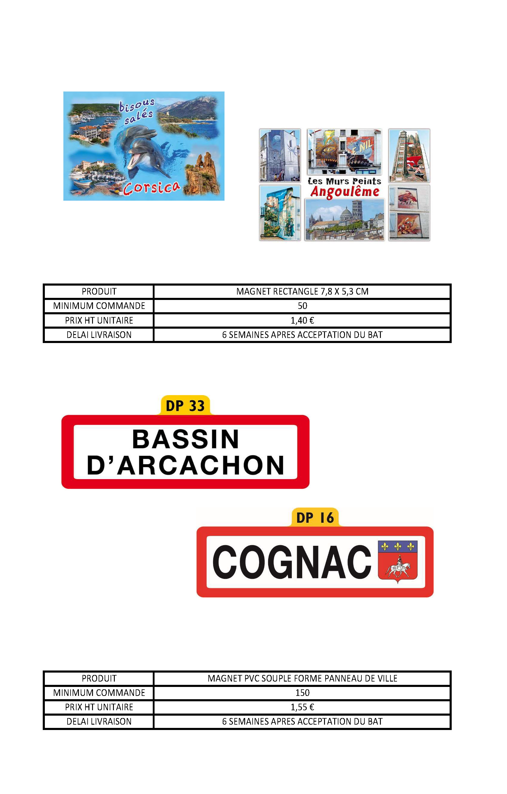 PAGES TARIFS PRODUITS TOURISTIQUES N°12