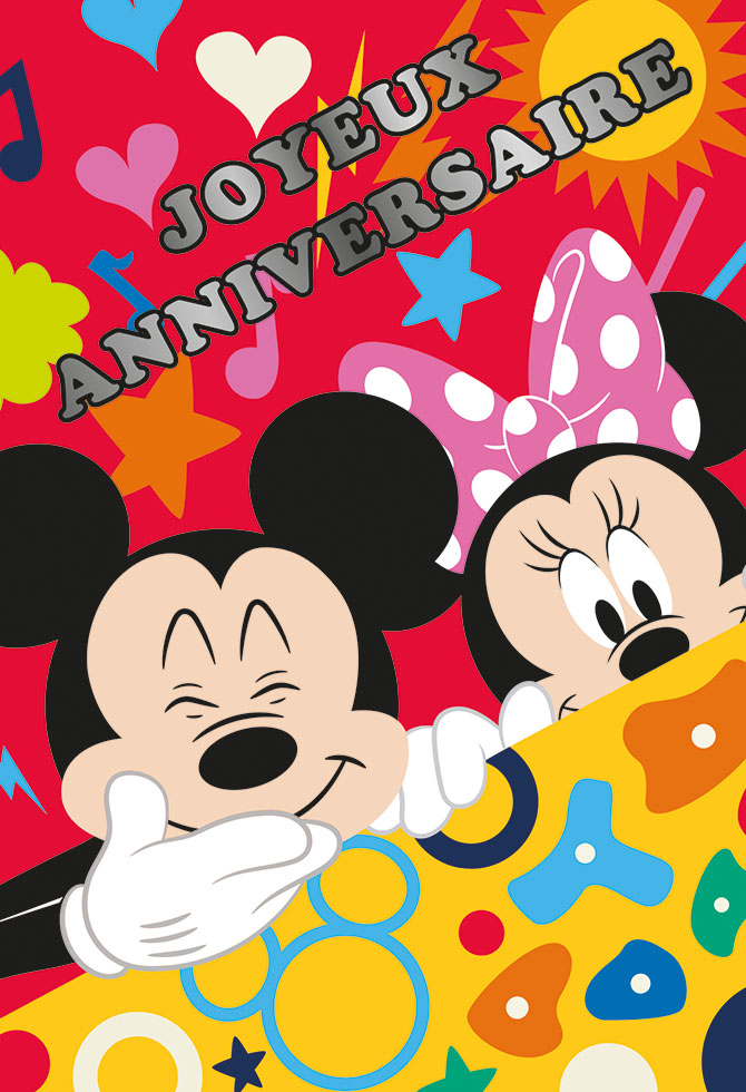  ANNIV DISNEY  MICKEY ET MINNIE dorure gaufrage