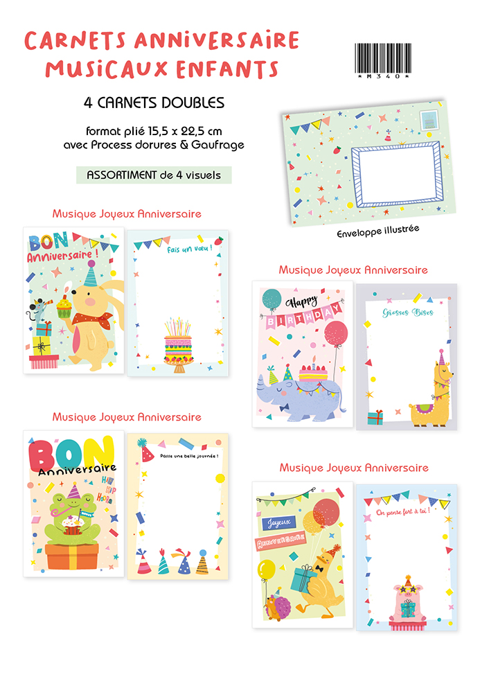 CARNETS MUSICAUX ANNIVERSAIRE ENFANTS