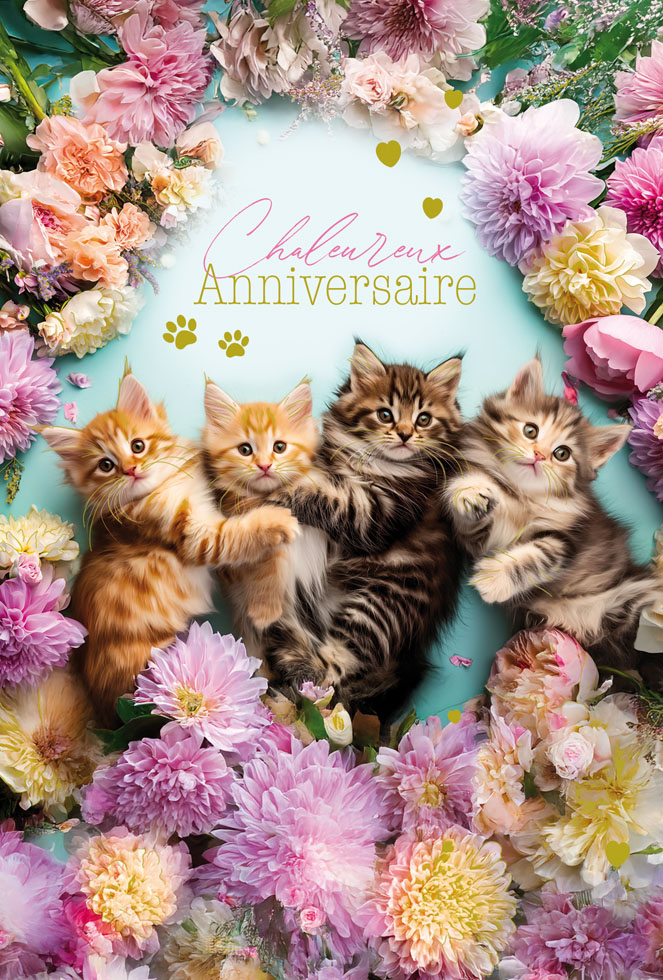 ANNIV FEMME  CHATONS  dorure)