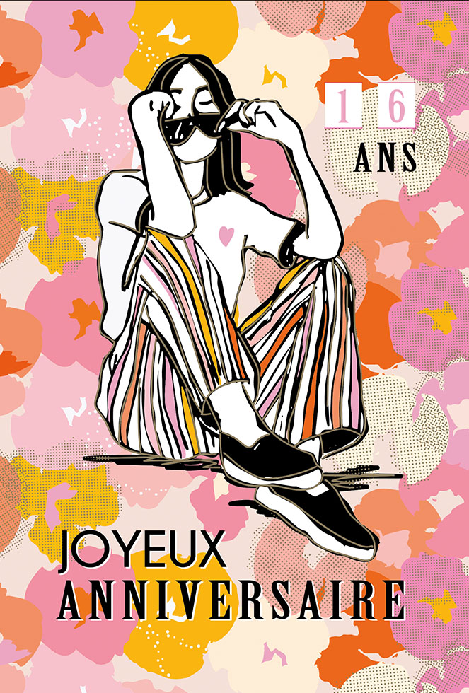 ANNIV ADO FILLE dorure/gaufrage/tirette