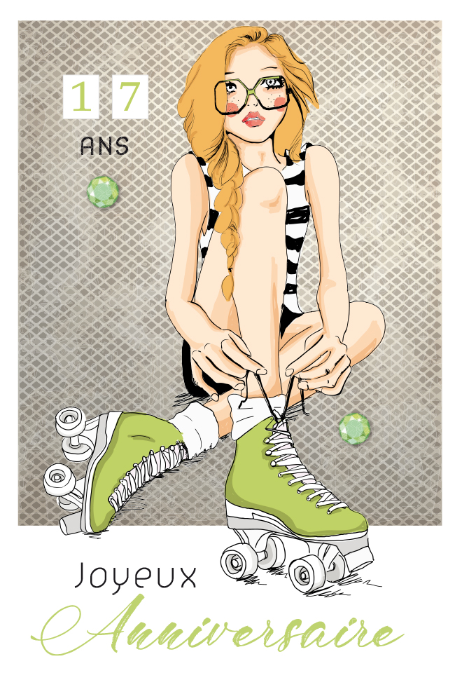 ANNIV JEUX GIRL ROLLER dorure/gaufrage/tirette