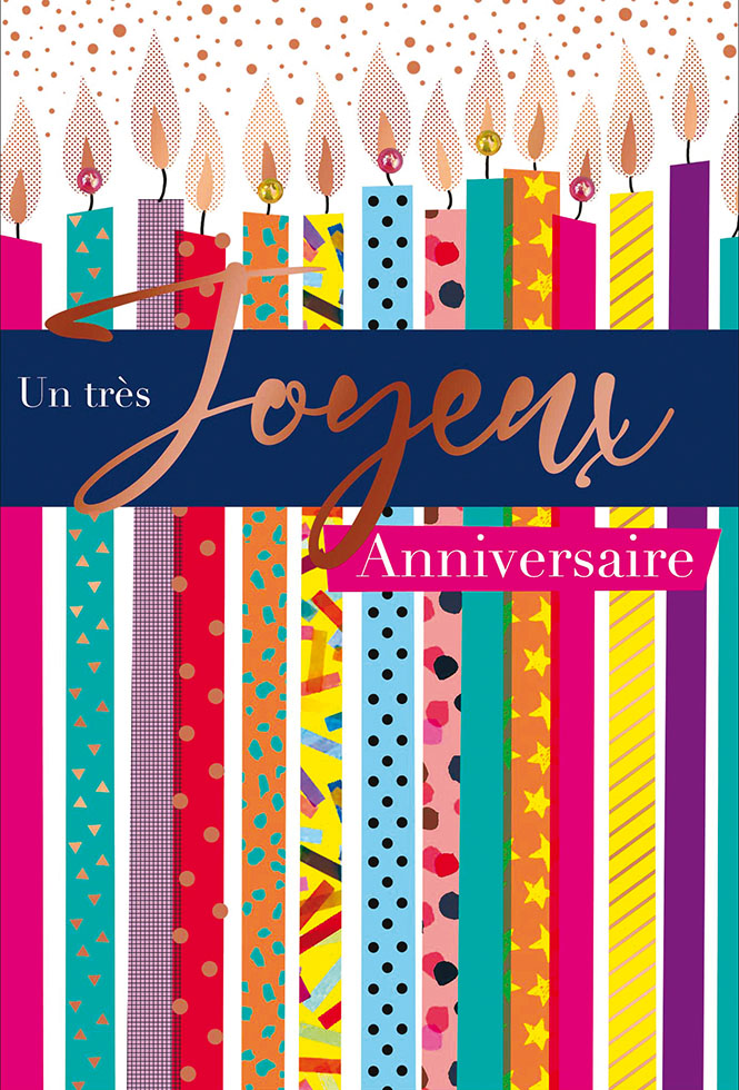 ANIVERSAIRE BOUGIE dorure/paillette